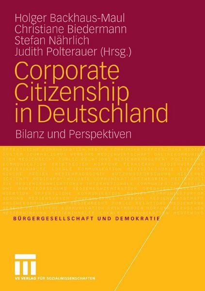 Produktbild: Corporate Citizenship in Deutschland