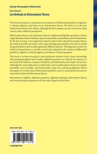 Produktbild: Lie Methods in Deformation Theory
