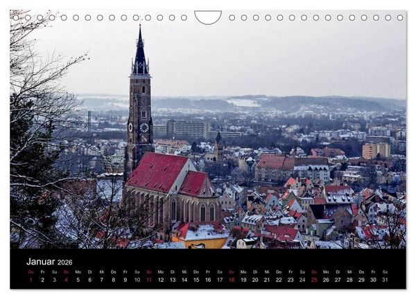 Produktbild: Landshut bei Tag und Nacht (Wandkalender 2026 DIN A4 quer), CALVENDO Monatskalender