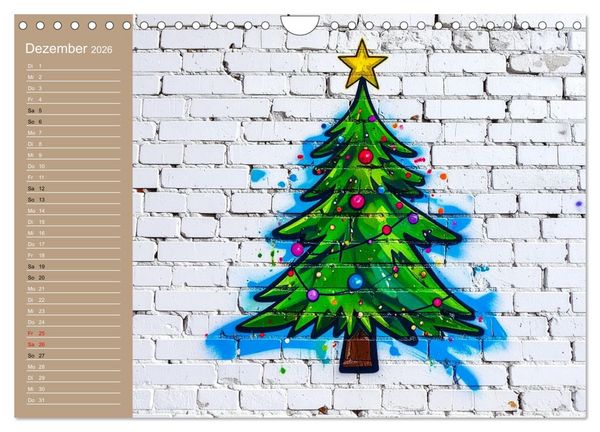 Produktbild: Graffiti im Blick &ndash; Das Jahr in Farben (Wandkalender 2026 DIN A4 quer), CALVENDO Monatskalender