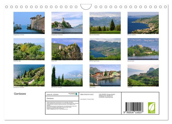 Produktbild: Gardasee (Wandkalender 2026 DIN A4 quer), CALVENDO Monatskalender