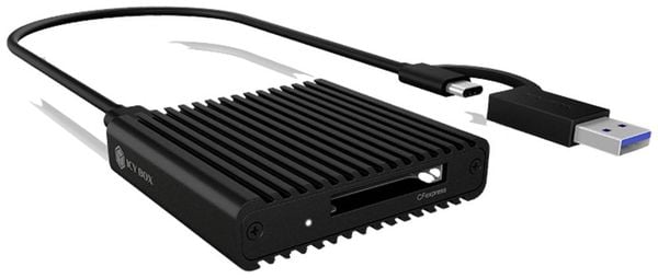 ICY BOX IB-CR404-C31 Externer Speicherkartenleser USB-C®, USB 3.2 Gen 2 (USB 3.1) Schwarz
