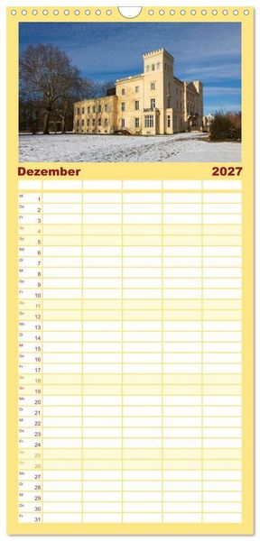 Produktbild: Familienplaner 2027 - Schl&ouml;sser und G&auml;rten in Brandenburg mit 5 Spalten (Wandkalender, 21 x 45 cm) CALVENDO
