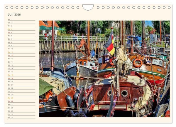 Produktbild: Ostfriesland - Museumshafen Carolinensiel (Wandkalender 2026 DIN A4 quer), CALVENDO Monatskalender