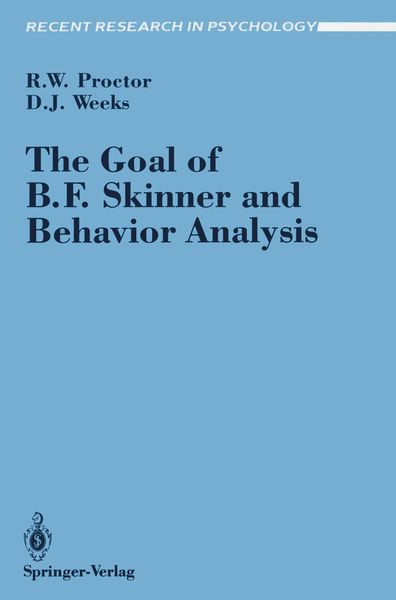 Produktbild: The Goal of B. F. Skinner and Behavior Analysis