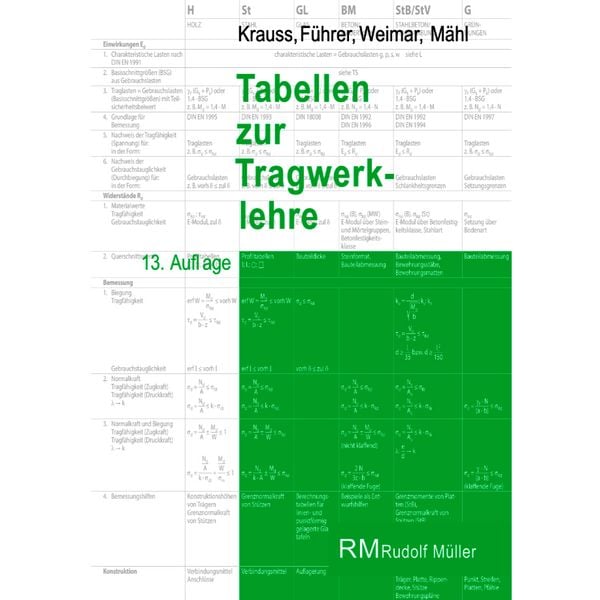 Produktbild: Tabellen zur Tragwerklehre, 13. Auflage