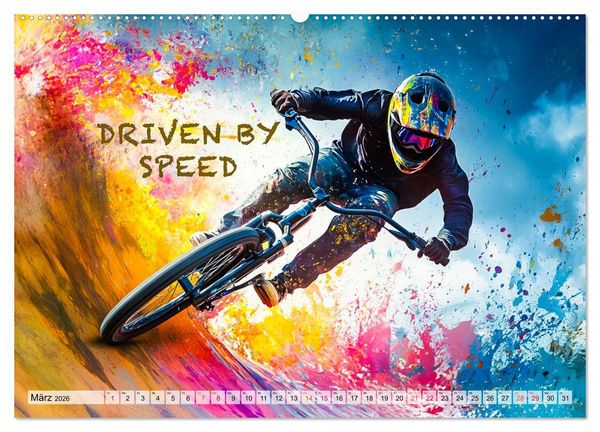 Produktbild: BMX - Coole Slogans (Wandkalender 2026 DIN A2 quer), CALVENDO Monatskalender