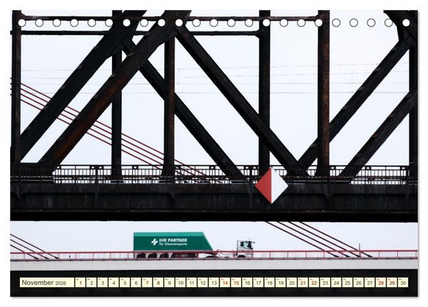 Produktbild: Duisburg - Br&uuml;cken &uuml;ber Br&uuml;cken (Tischkalender 2026 DIN A5 quer), CALVENDO Monatskalender