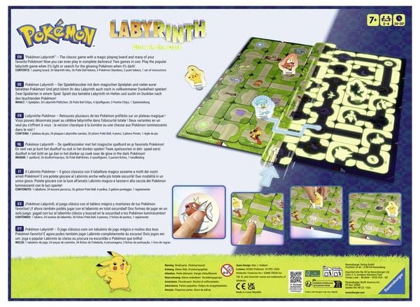 Produktbild: Pok&eacute;mon Labyrinth Glow in the Dark - Gesellschaftsspiel & Brettspiel ab 7 Jahre