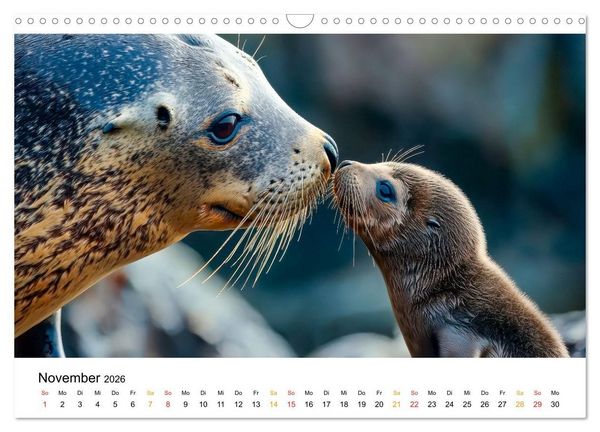 Produktbild: Tierm&uuml;tter - die sanfte Seite der Wildnis (Wandkalender 2026 DIN A3 quer), CALVENDO Monatskalender