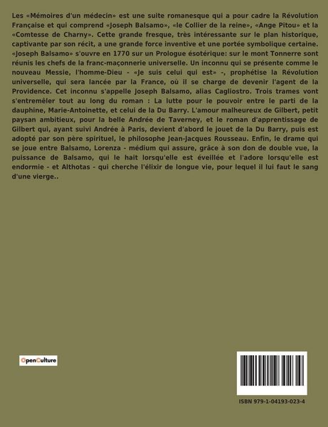 Produktbild: JOSEPH BALSAMO M&eacute;moires d'un m&eacute;decin Tome 3