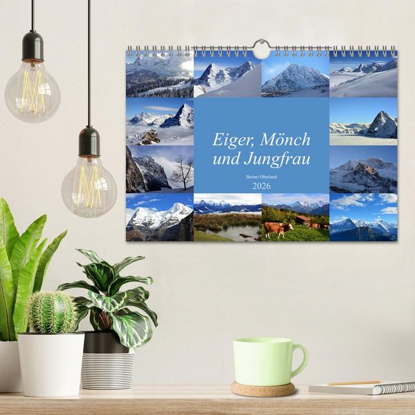 Produktbild: Eiger, M&ouml;nch und Jungfrau 2026 (Wandkalender 2026 DIN A4 quer), CALVENDO Monatskalender