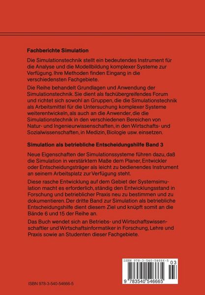 Produktbild: Simulation als betriebliche Entscheidungshilfe