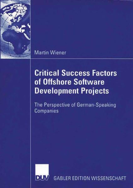 Produktbild: Critical Success Factors of Offshore Software Development Projects