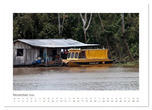 Produktbild: Amazonas, eine Reise entlang seiner Ufer (Wandkalender 2026 DIN A4 quer), CALVENDO Monatskalender