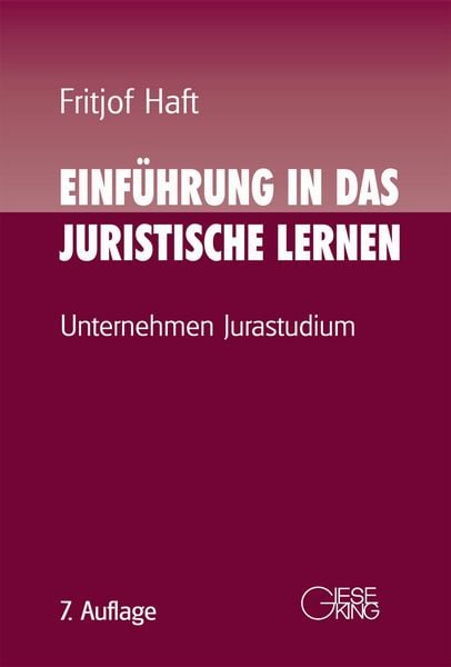 Produktbild: Einf&uuml;hrung in das juristische Lernen