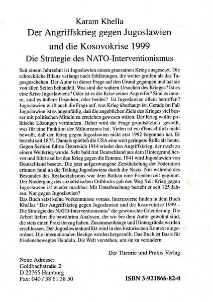 Produktbild: Der Angriffskrieg gegen Jugoslawien und die Kosovokrise 1999