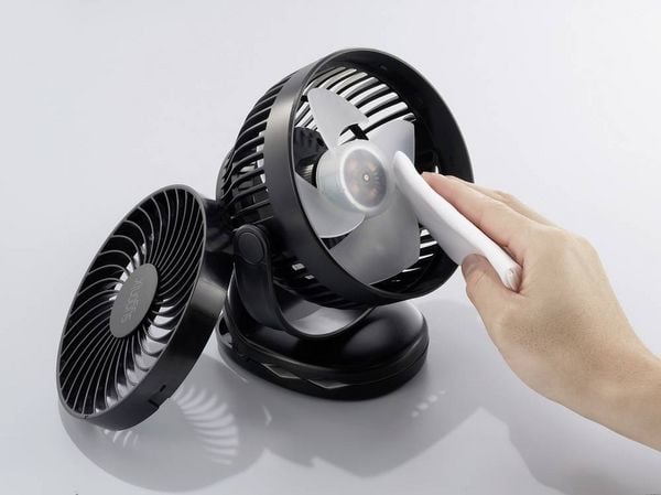 Produktbild: Sygonix Akku-Ventilator 4W Schwarz mit Akku