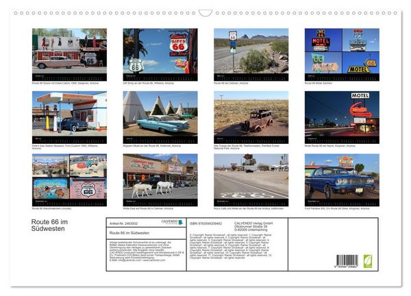 Produktbild: Route 66 im S&uuml;dwesten (Wandkalender 2027 DIN A2 quer), CALVENDO Monatskalender