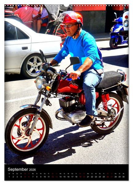 Produktbild: SUZUKI BIKER IN HAVANNA (Wandkalender 2026 DIN A2 hoch), CALVENDO Monatskalender