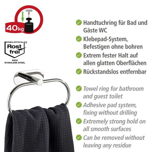 Produktbild: Turbo-Loc&reg; Handtuchring Mod. Orea Shine, Befestigen ohne bohren