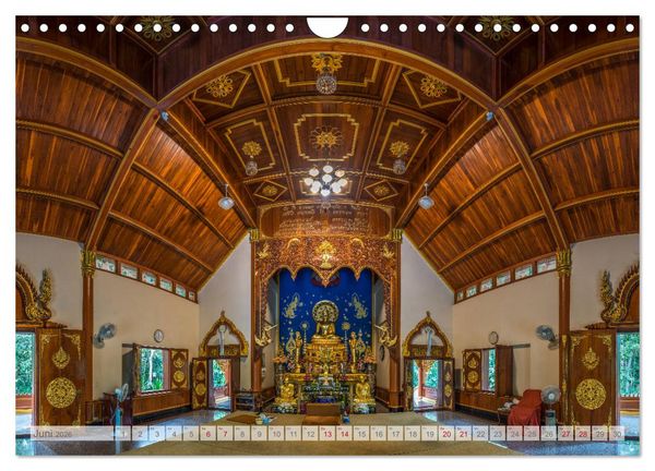 Produktbild: BUDDHA - Buddhistische Tempel in Nordthailand (Wandkalender 2026 DIN A4 quer), CALVENDO Monatskalender