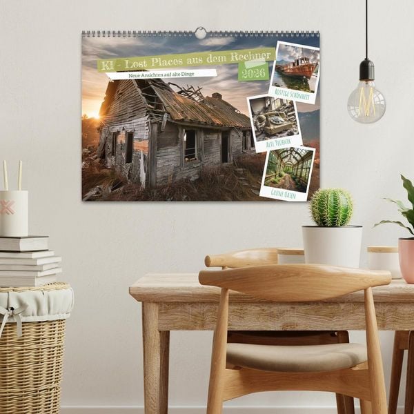 Produktbild: KI - Lost Places aus dem Rechner (Wandkalender 2026 DIN A3 quer), CALVENDO Monatskalender