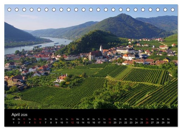 Produktbild: Die Wachau - Bezaubernde Orte an der Donau (Tischkalender 2026 DIN A5 quer), CALVENDO Monatskalender