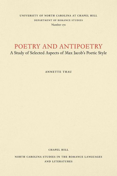 Produktbild: Poetry and Antipoetry