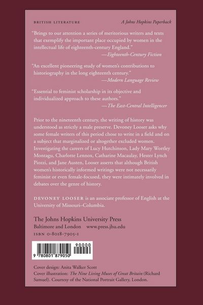 Produktbild: British Women Writers and the Writing of History, 1670-1820