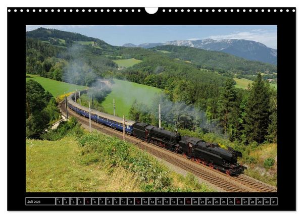 Produktbild: Eisenbahndampfromantik (Wandkalender 2026 DIN A3 quer), CALVENDO Monatskalender