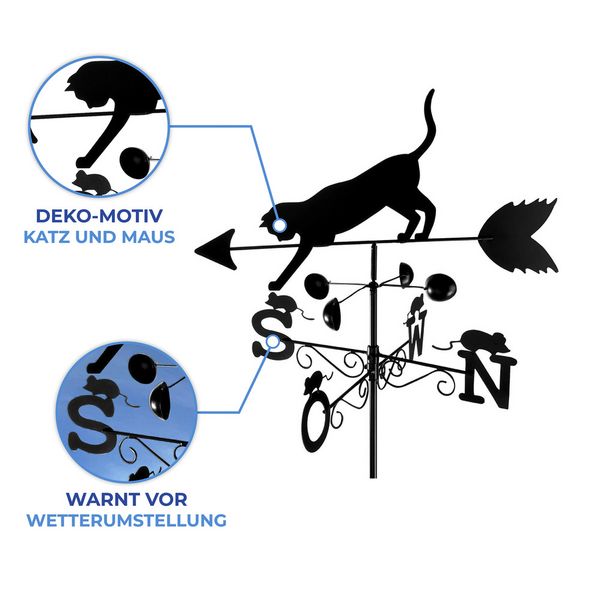 Produktbild: Wetterfahne Mod. Katze, Wetterhahn