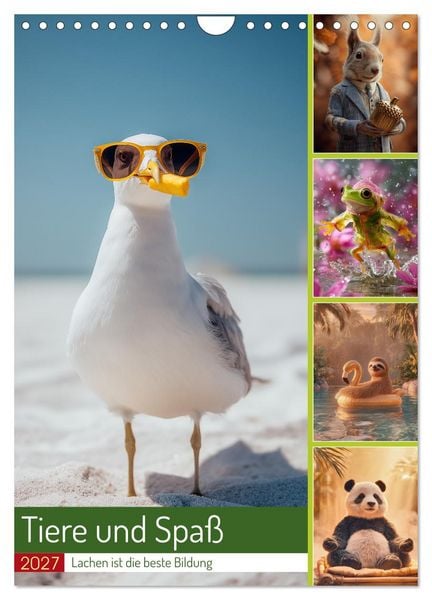 Produktbild: Tiere und Spa&szlig; (Wandkalender 2027 DIN A4 hoch), CALVENDO Monatskalender