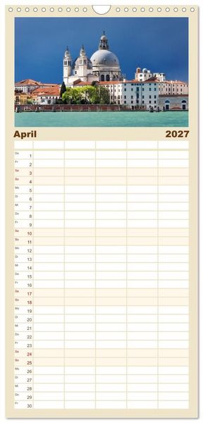 Produktbild: Familienplaner 2027 - Venedig - Stadt im Meer mit 5 Spalten (Wandkalender, 21 x 45 cm) CALVENDO