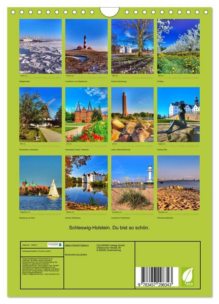 Produktbild: Schleswig-Holstein. Du bist so sch&ouml;n. (Wandkalender 2026 DIN A4 hoch), CALVENDO Monatskalender