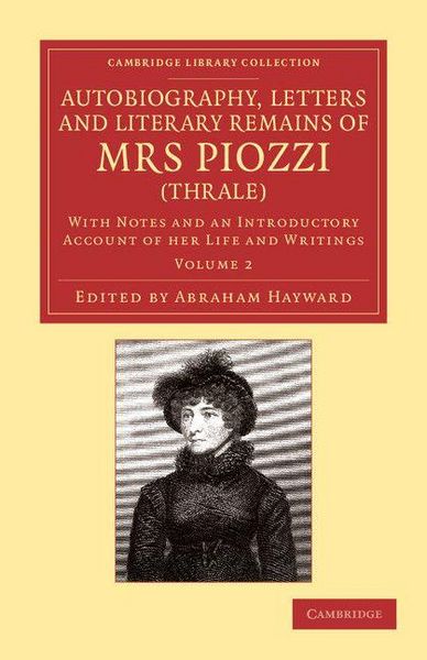 Produktbild: Autobiography, Letters and Literary Remains of Mrs Piozzi (Thrale)