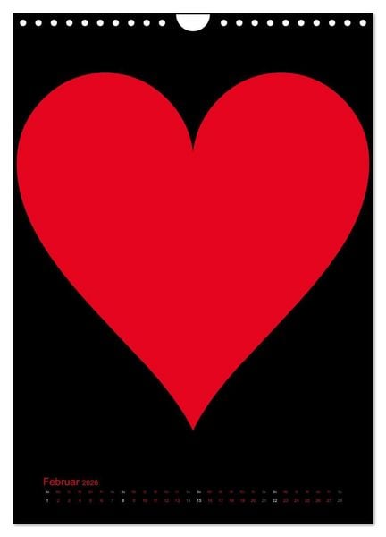 Produktbild: Foto- und Bastelkalender &bdquo;LIEBE&ldquo; in der Farbe Schwarz (Wandkalender 2026 DIN A4 hoch), CALVENDO Monatskalender