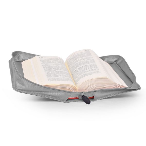 Produktbild: SartoriusSKIN Tasche BASIC Gr. L in Silber-Grau mit Tragegurt & Buchst&uuml;tze