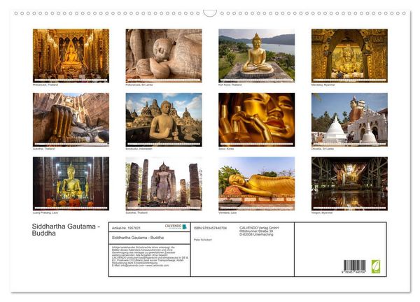 Produktbild: Siddhartha Gautama - Buddha (Wandkalender 2026 DIN A2 quer), CALVENDO Monatskalender