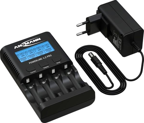 Ansmann Powerline 4.2 Pro Rundzellen-Ladegerät NiCd, NiMH Micro (AAA), Mignon (AA)