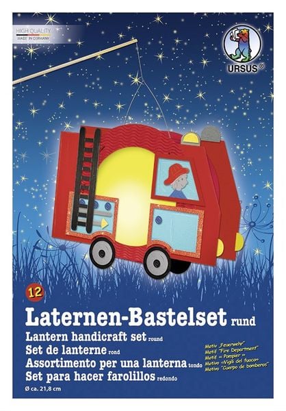 Produktbild: URSUS Laternen-Bastelset rund "Feuerwehr"