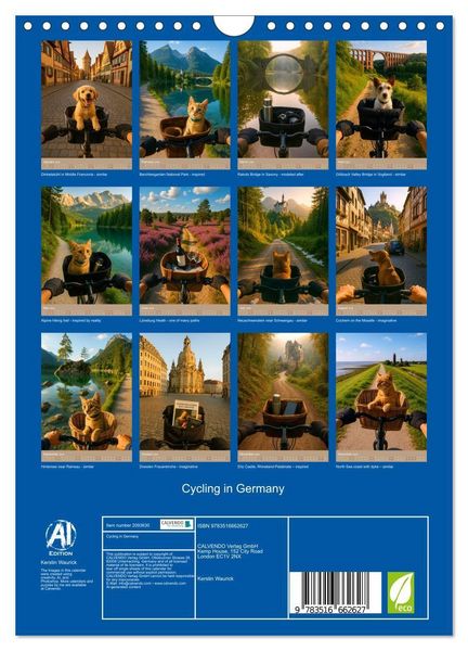 Produktbild: Cycling in Germany (Wall Calendar 2026 DIN A4 portrait), CALVENDO 12 Month Wall Calendar