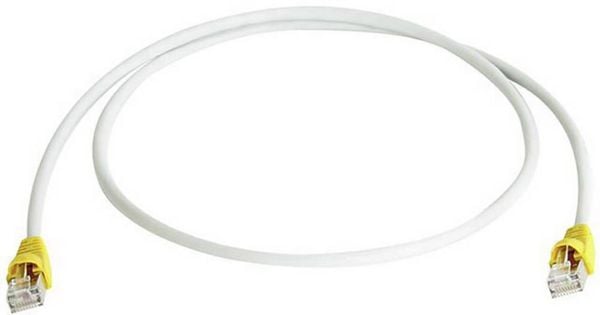 Produktbild: Teleg&auml;rtner RJ45 (gekreuzt) Netzwerk Anschlusskabel CAT 6a S/FTP 0.50 m Grau doppelt geschirmt, mit Rastnasenschutz