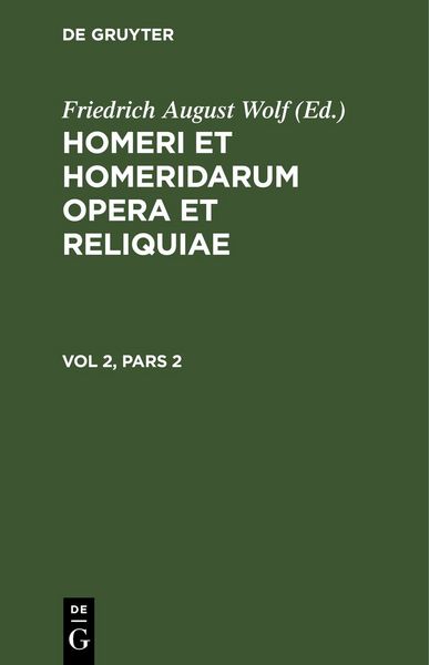 Produktbild: Omēru epē = Homeri et Homeridarum opera et reliquiae. Vol 2, Pars 2