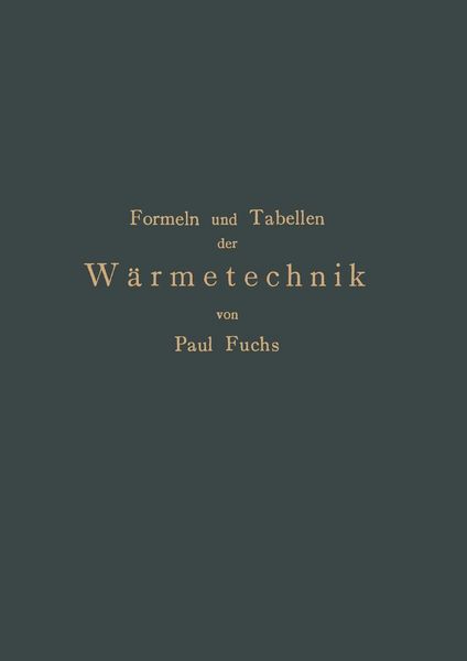 Produktbild: Formeln und Tabellen der W&auml;rmetechnik