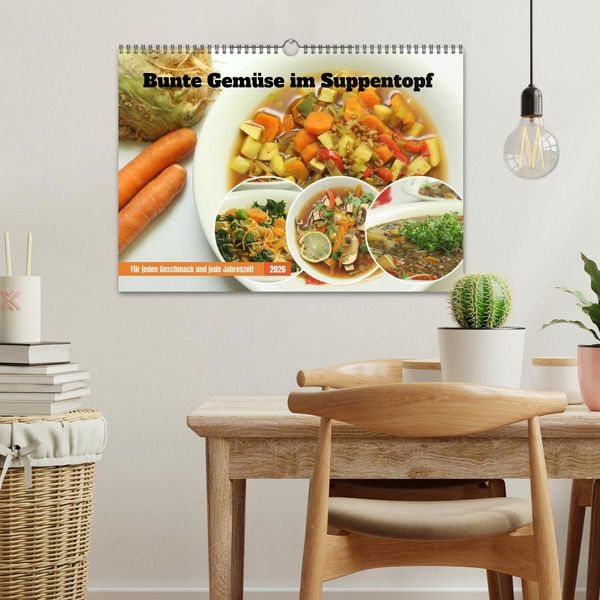 Produktbild: Bunte Gem&uuml;se im Suppentopf (Wandkalender 2026 DIN A3 quer), CALVENDO Monatskalender