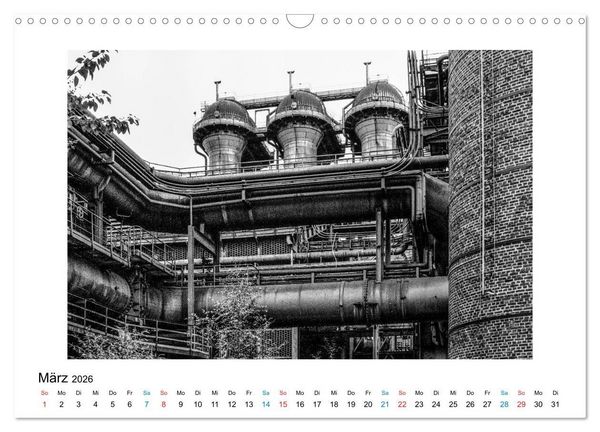 Produktbild: Die gro&szlig;e Stille &ndash; Industriekultur im Revier (Wandkalender 2026 DIN A3 quer), CALVENDO Monatskalender