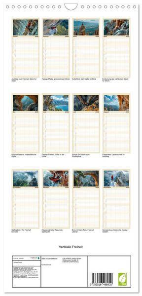 Produktbild: Familienplaner 2026 - Vertikale Freiheit mit 5 Spalten (Wandkalender, 21 x 45 cm) CALVENDO
