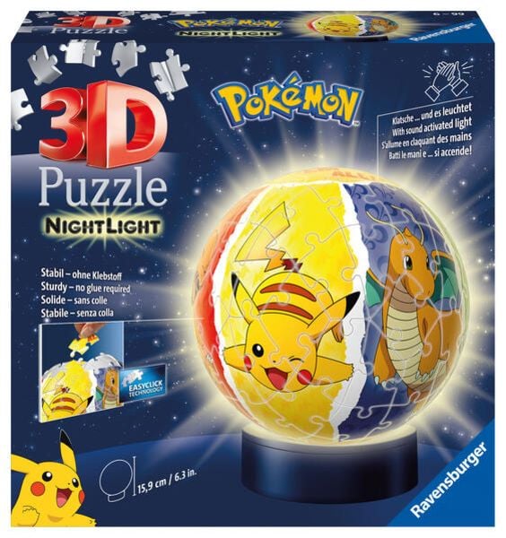 Ravensburger - Nachtlicht Pokémon, 72 Teile