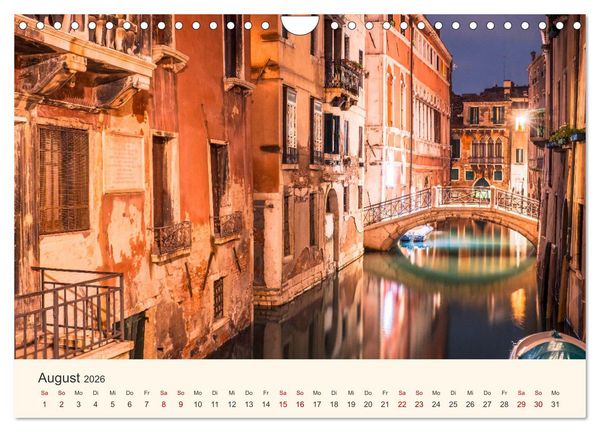 Produktbild: Venedig bei Tag und Nacht (Wandkalender 2026 DIN A4 quer), CALVENDO Monatskalender